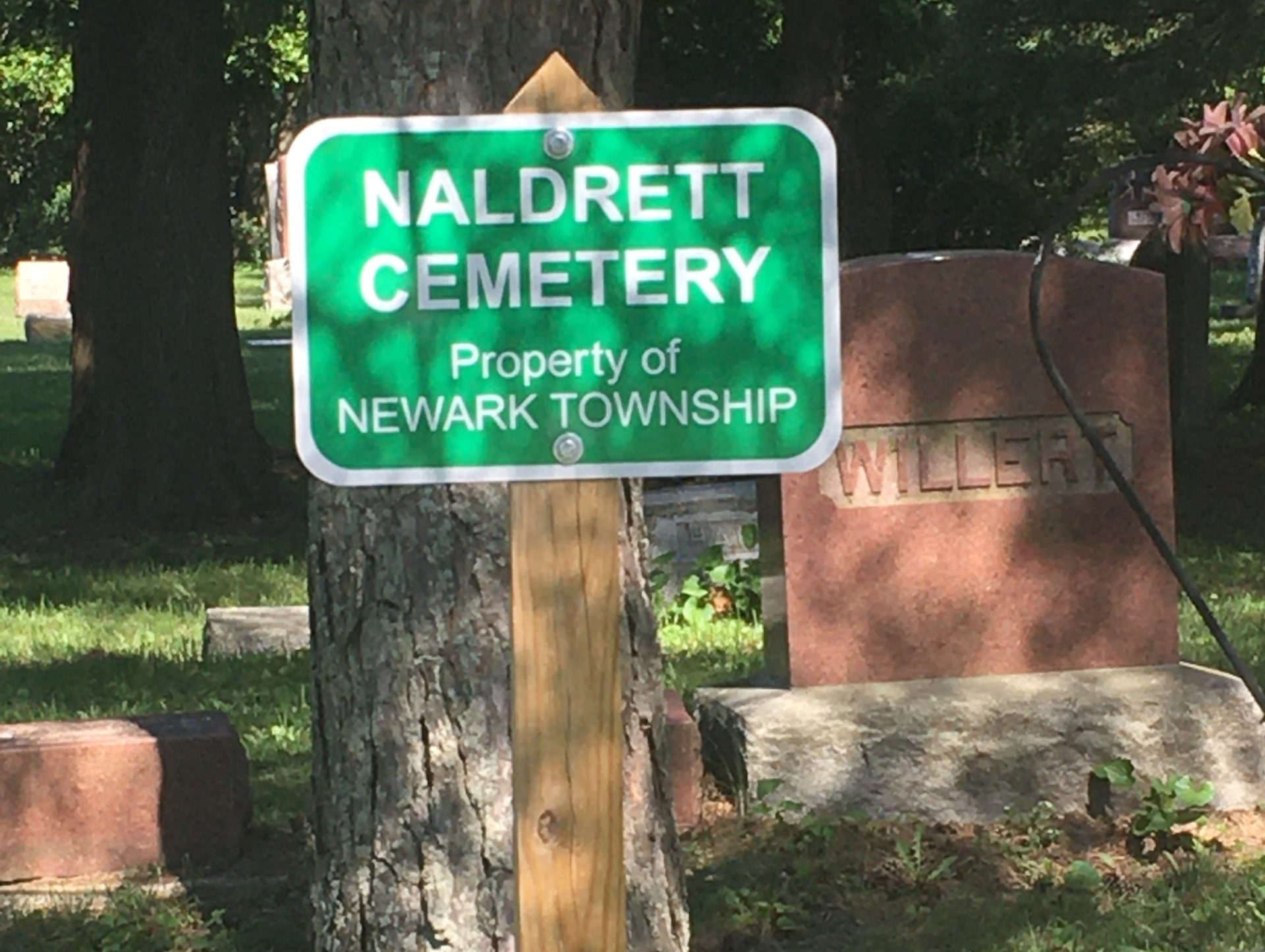 Naldrett Cemetery Naldrett Cemetery sign